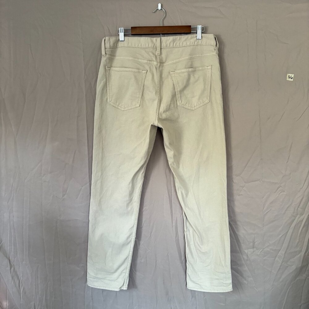 Old Navy Mens 5 Pocket Slim Light Khaki Built in Flex 34X30 Preppy Office Casual - Picture 6 of 12